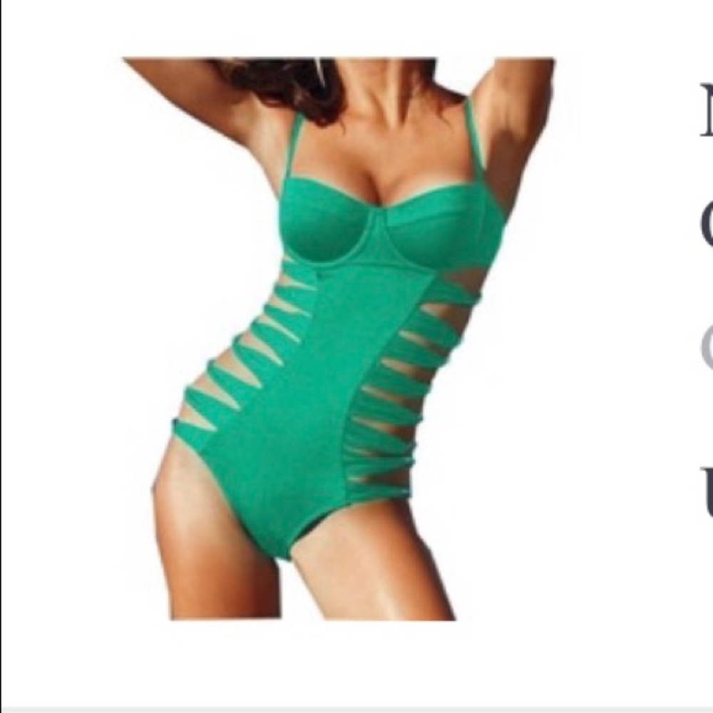 Green color bikini, nice and comfortable, size L